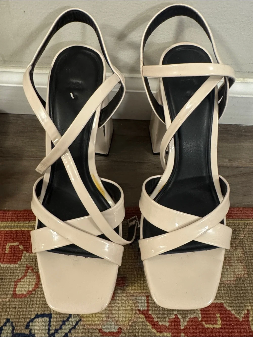 Zara Women’s Strappy Block Heel Sandals - Nude